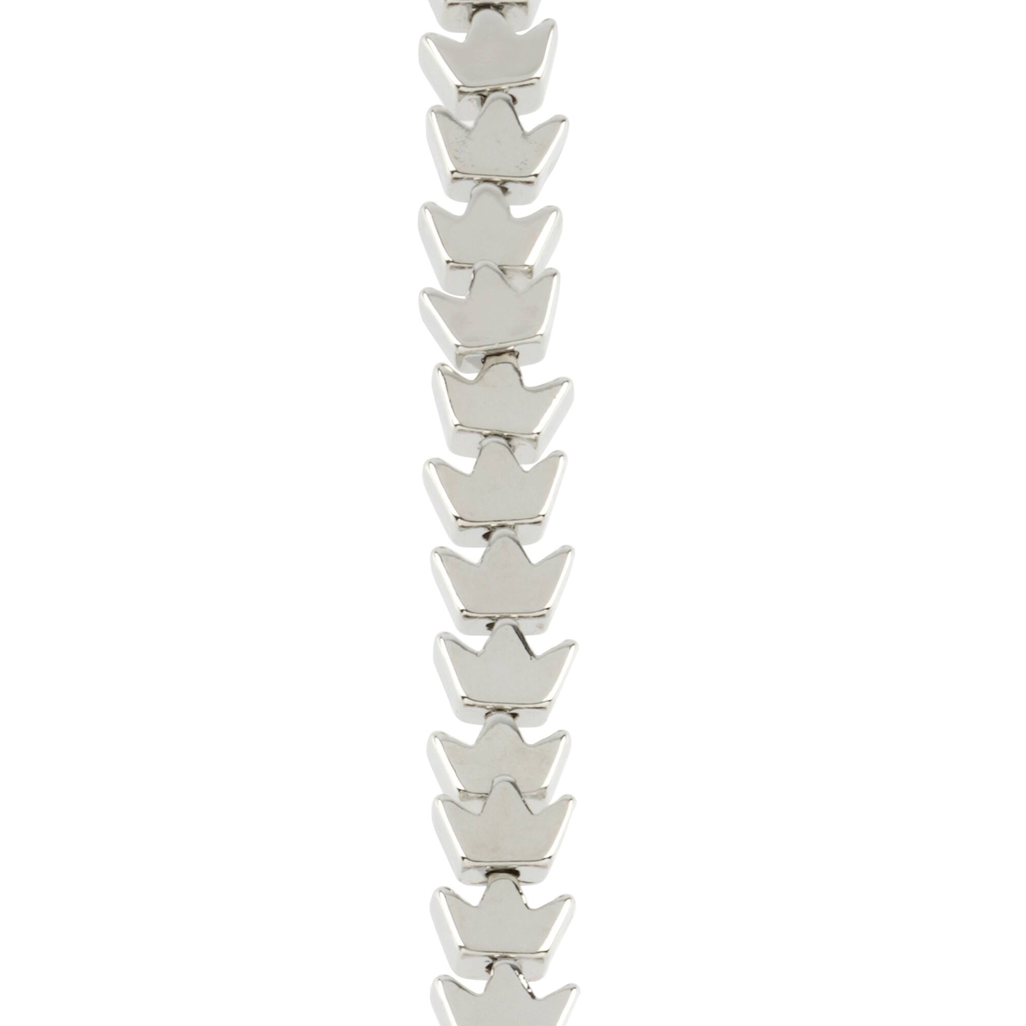 Rhodium Crown Beads, 7mm by Bead Landing™